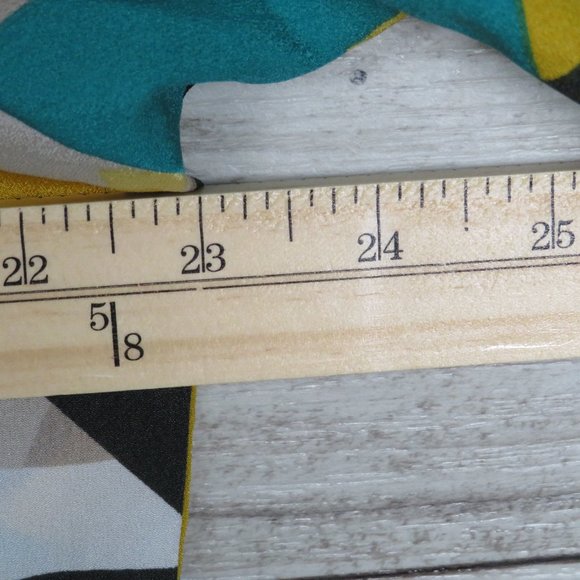 Calvin‎ Klein* Women's Long Sleeve Button Down V-Neck Blouse Large Multicolor - Picture 7 of 9